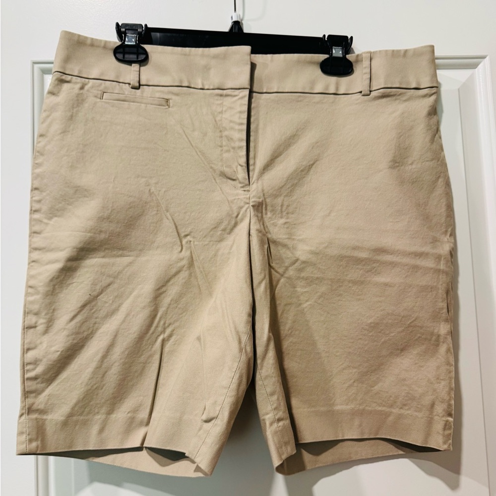 LOFT Beige Bermuda Shorts